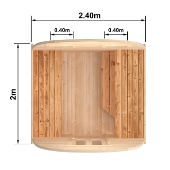 Fasssauna / Gartensauna / Banja / Viking 2,0 m